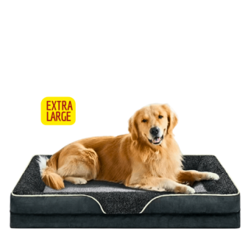 Lavish Pets Bed Plush Mattress Dark Grey (Extra Large)
